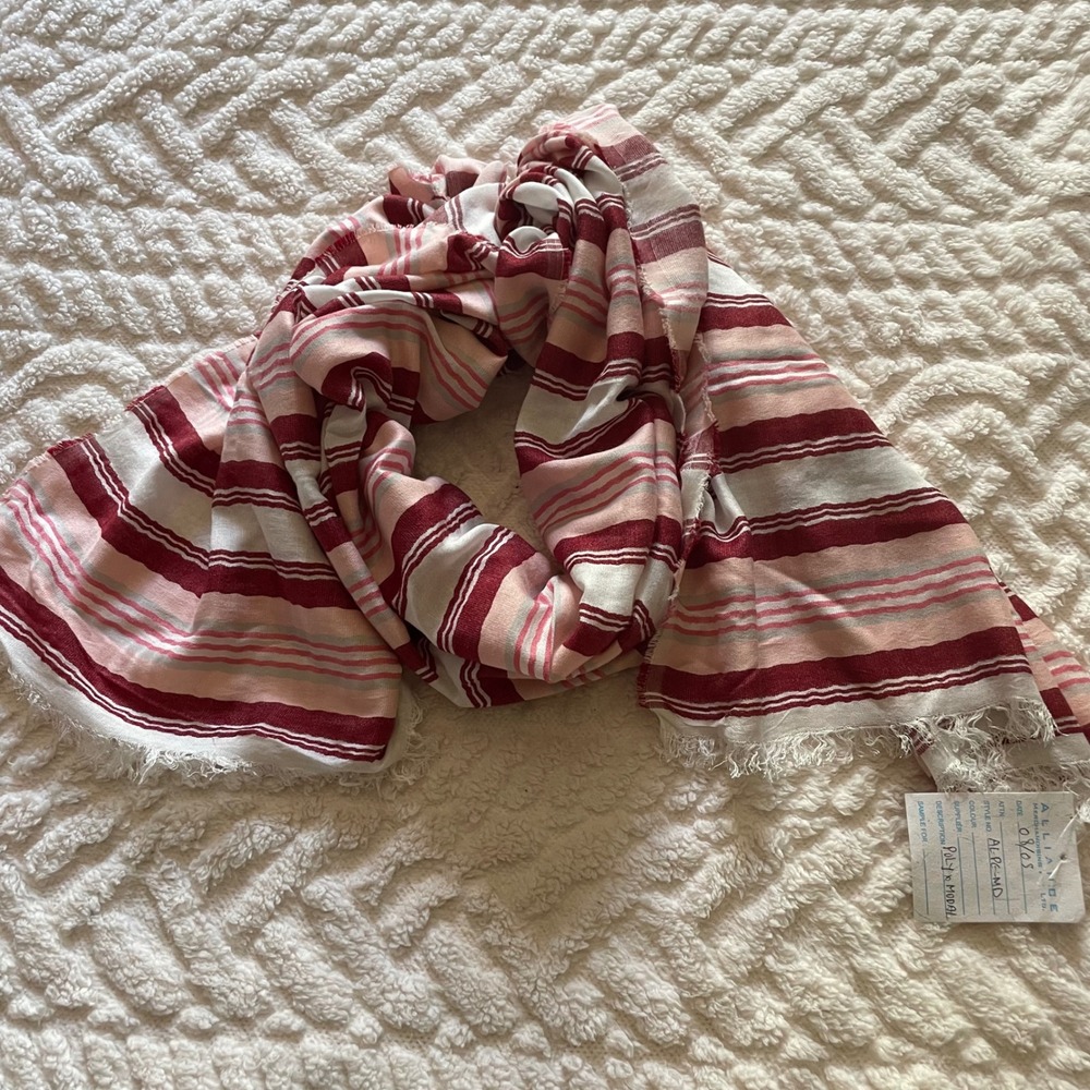 Alliance Striped Lightweight Rectangular Scarf Wr… - image 3